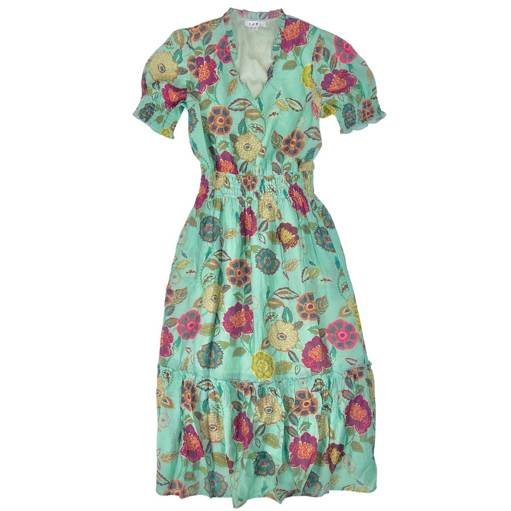 THML Forever in Bloom Maxi Dress M Cottagecore Floral Boho Resort Garden Party